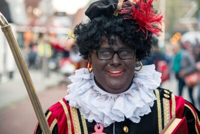 Person in festive historical costume